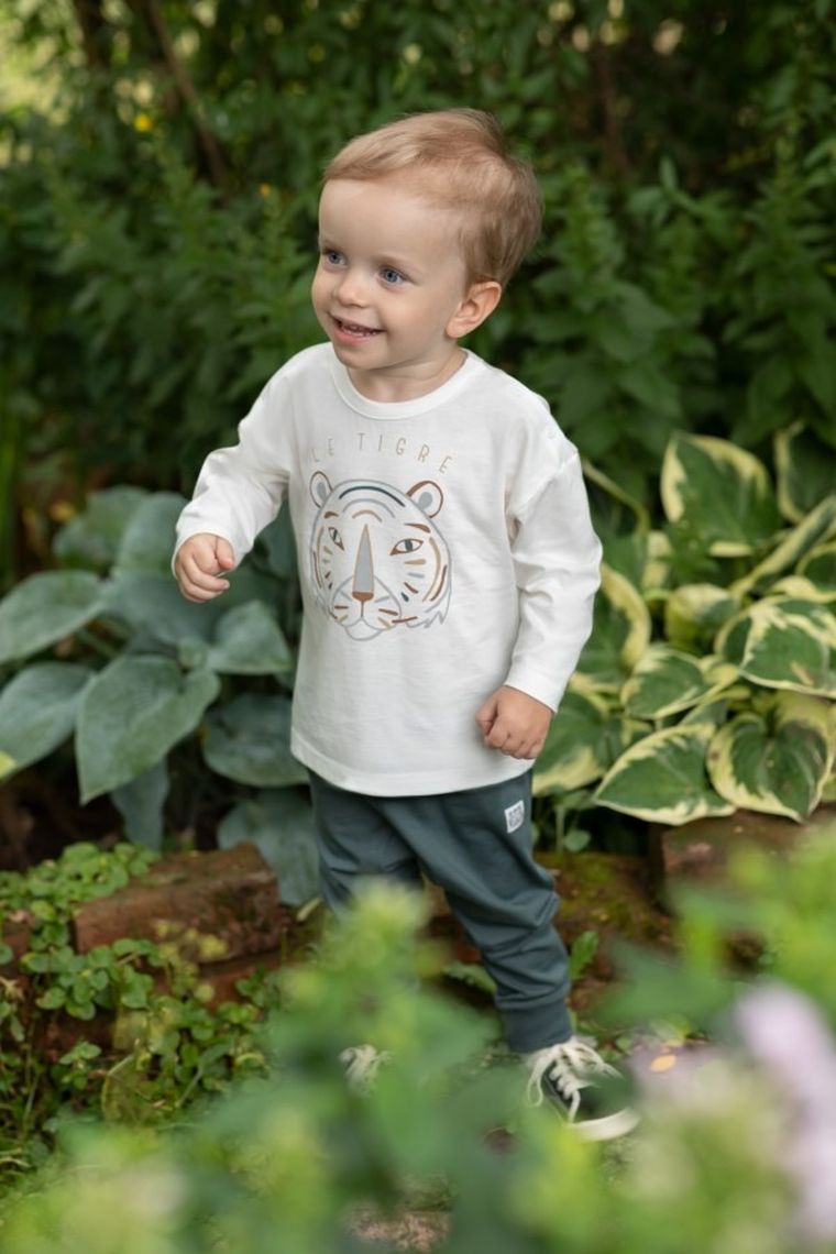 Bluzka chłopięca z długim rękawem, ecru, Pinokio