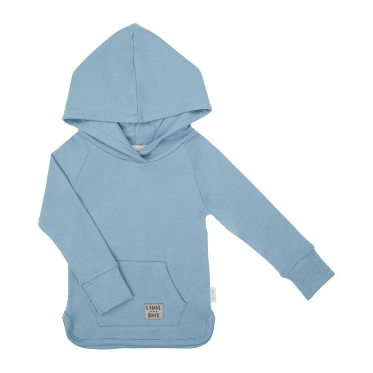 Bluzka chłopięca z długim rękawem, niebieska, Nicol