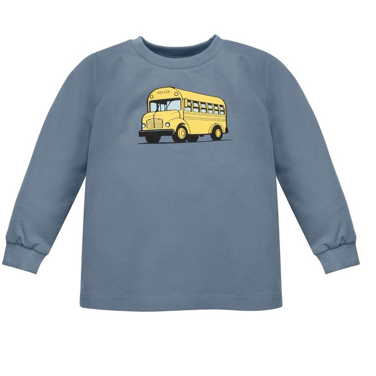 Bluzka chłopięca z długim rękawem, niebieska, Pinokio