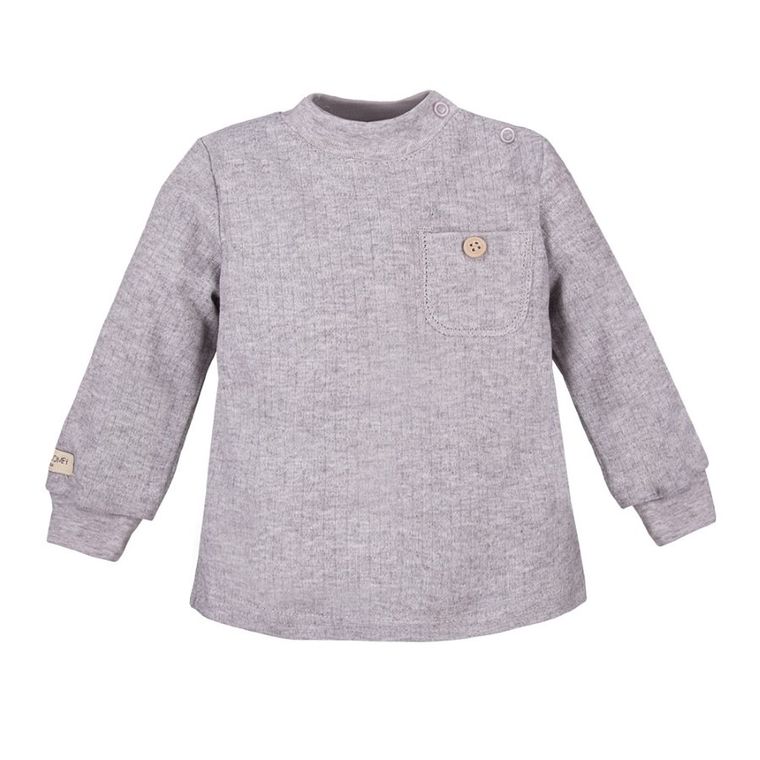 Bluzka chłopięca z długim rękawem, szara, Eevi