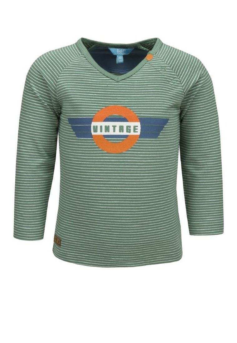 Bluzka chłopięca z długim rękawem, zielona, Lief