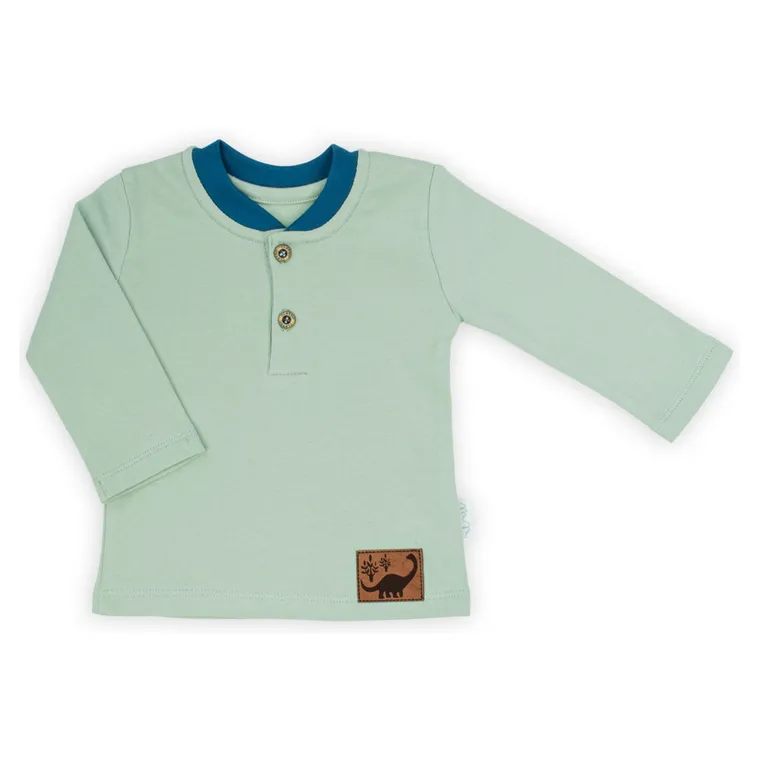 Bluzka chłopięca z długim rękawem, zielona, Nicol