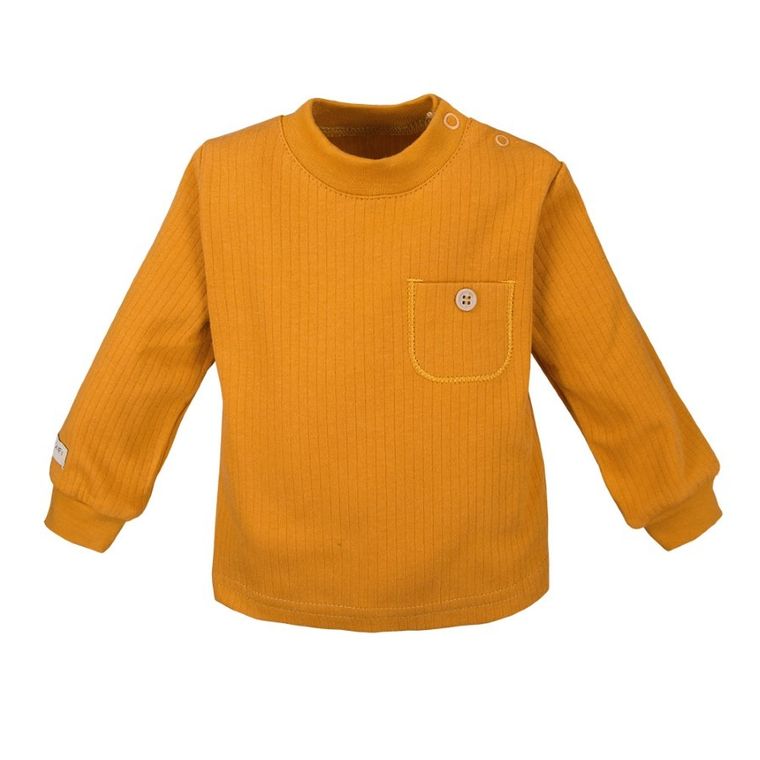 Bluzka chłopięca z długim rękawem, żółta, Eevi