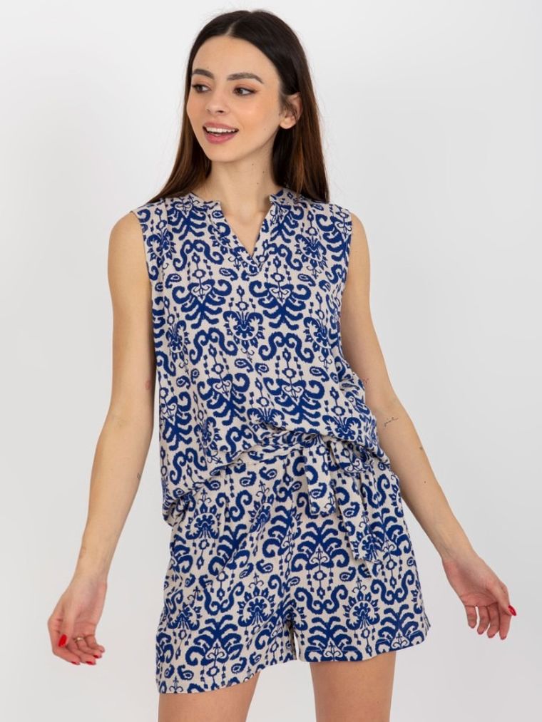 Bluzka damska bez rękawów, niebieska, Fresh Made