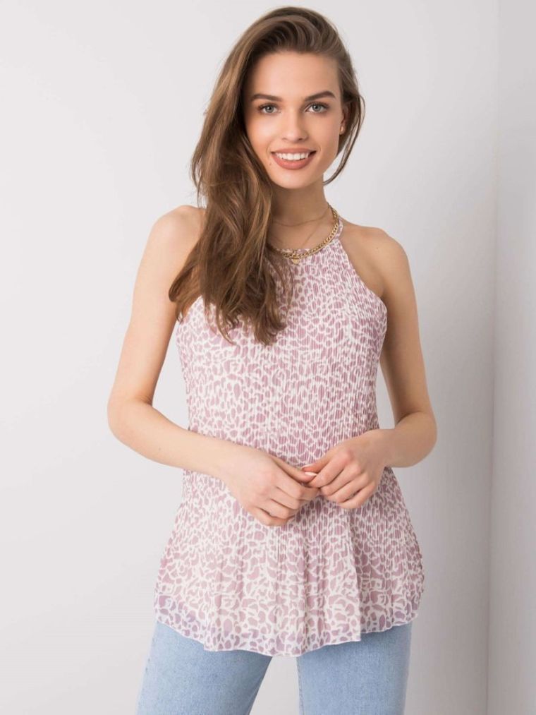 Bluzka damska na ramiączka, fioletowa, Sublevel