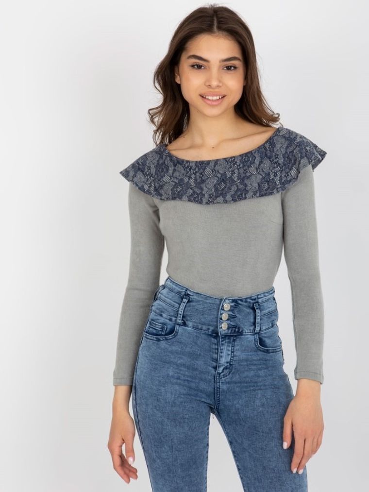 Bluzka damska z długim rękawem, mix, Lakerta