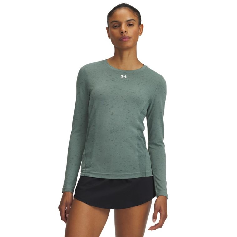 Bluzka damska z długim rękawem, zielona, Under Armour