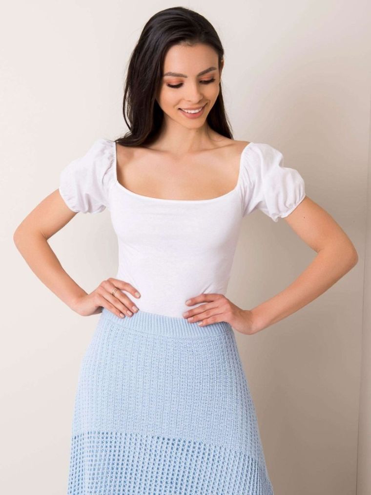 Bluzka damska z krótkim rękawem, biała, Nie Znasz Mnie