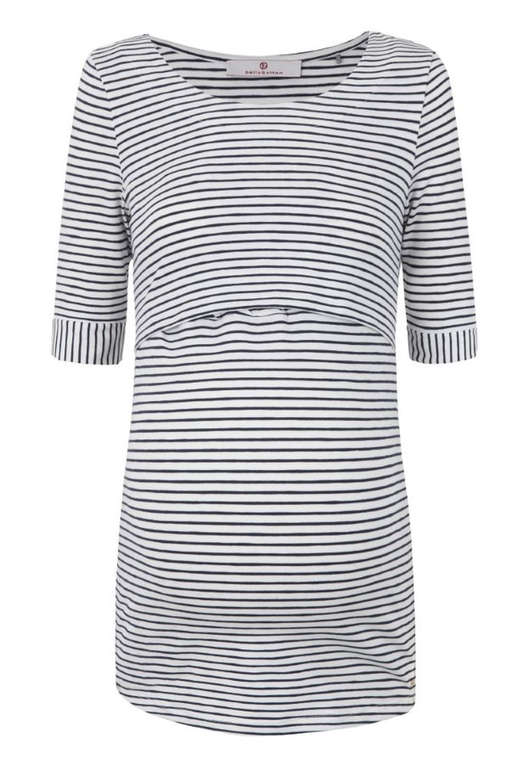 Bluzka damska z krótkim rękawem, ciążowa, biała, Bellybutton