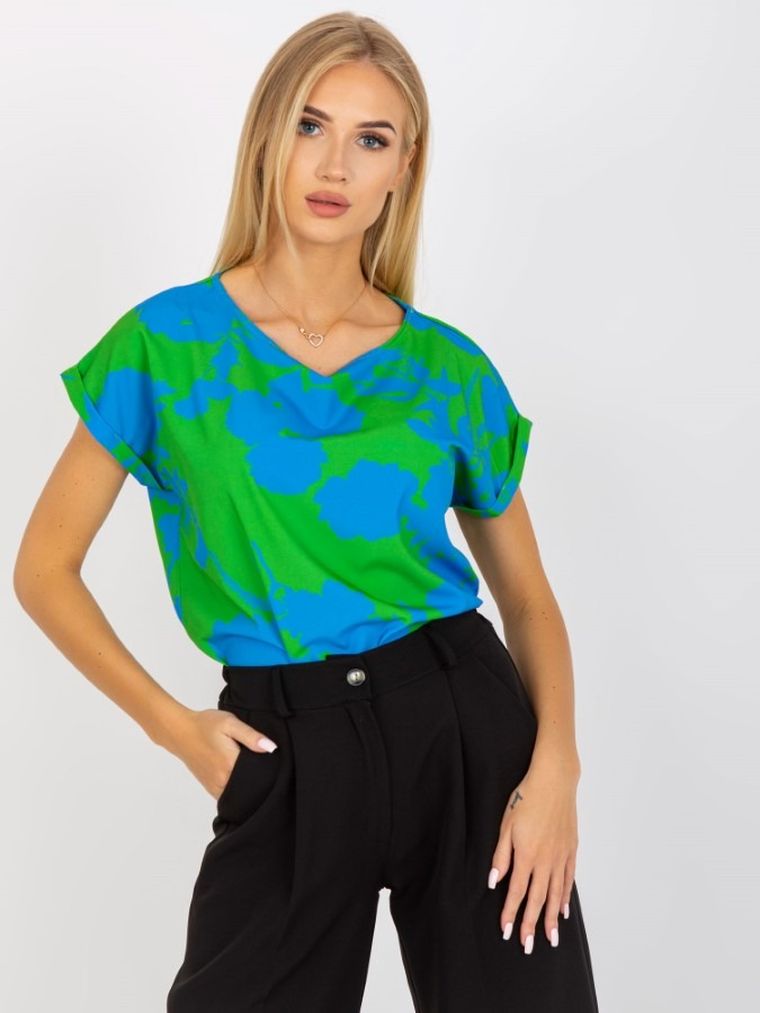 Bluzka damska z krótkim rękawem, mix, Rue Paris