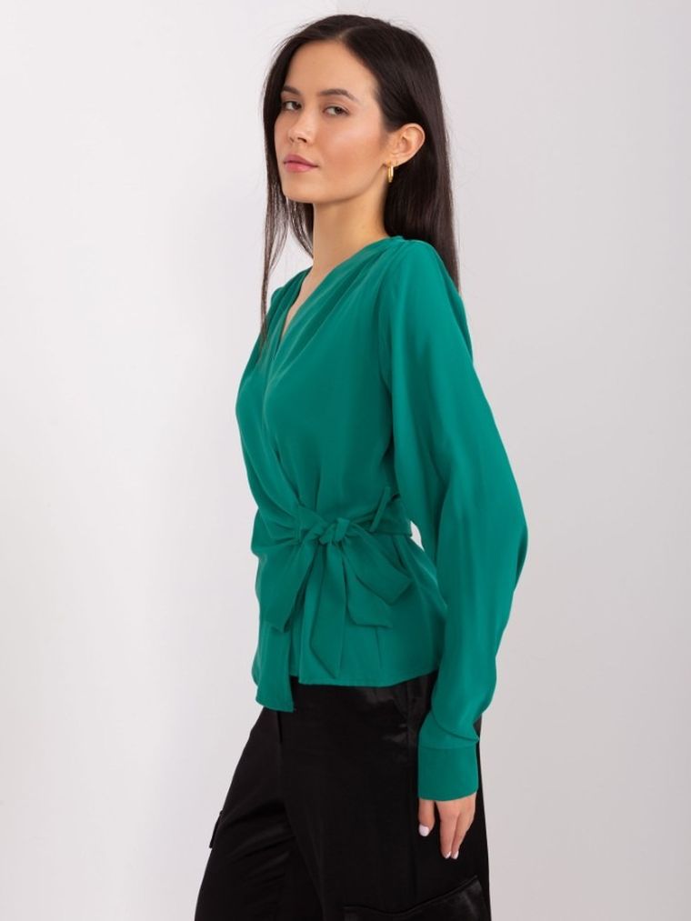 Bluzka damska z krótkim rękawem, zielona, Factory Price