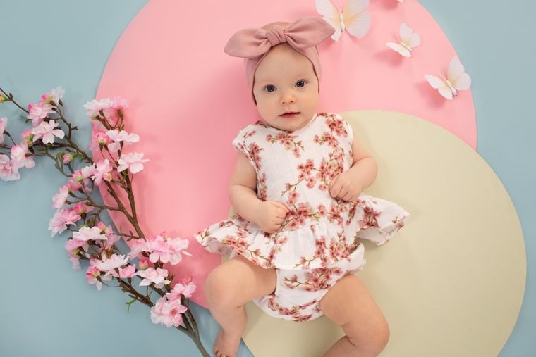 Bluzka dziewczęca bez rękawów, bawełna organiczna, ecru, Pinokio