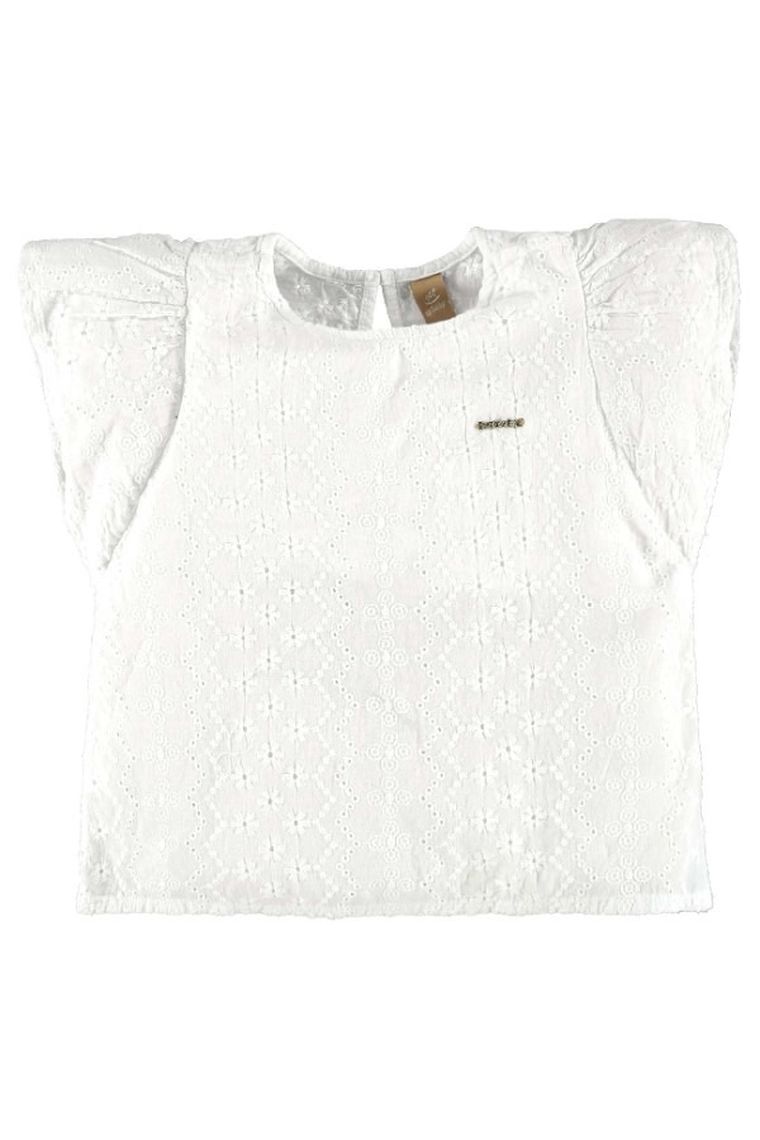 Bluzka dziewczęca bez rękawów, biała, Up Baby