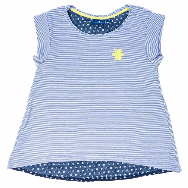 Bluzka dziewczęca bez rękawów, niebieska, Tom Tailor
