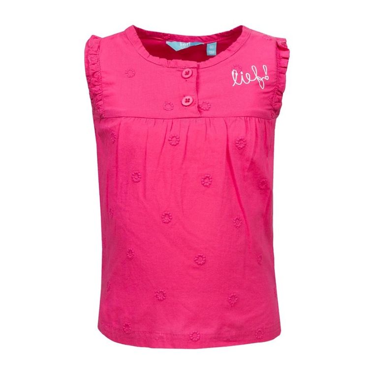 Bluzka dziewczęca bez rękawów, różowa, Lief