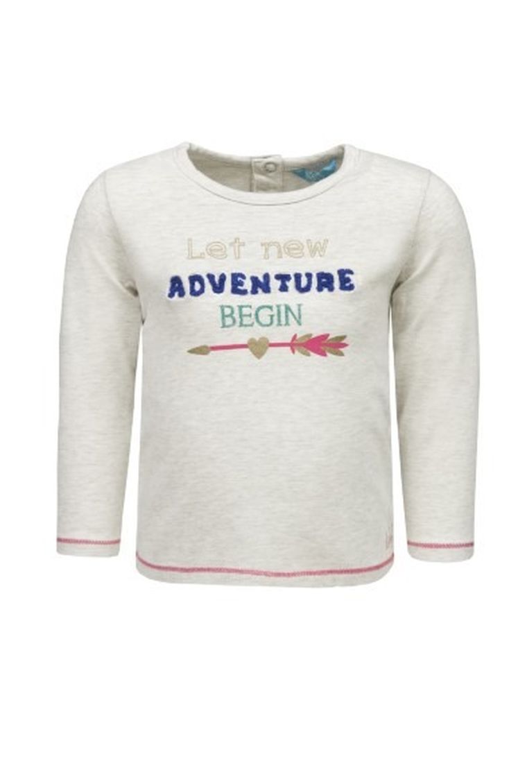 Bluzka dziewczęca z długim rękawem, biała, Lief