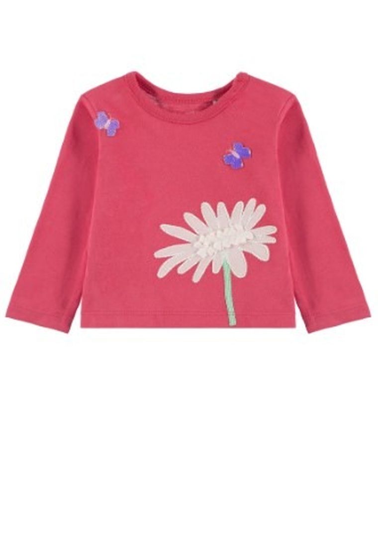 Bluzka dziewczęca z długim rękawem, czerwona, Tom Tailor