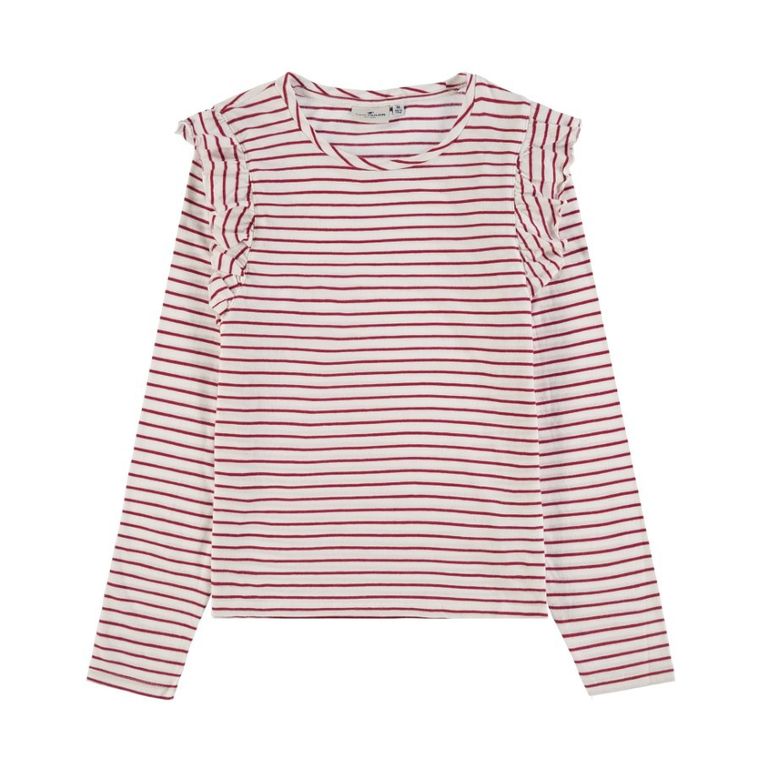 Bluzka dziewczęca z długim rękawem, czerwona, Tom Tailor