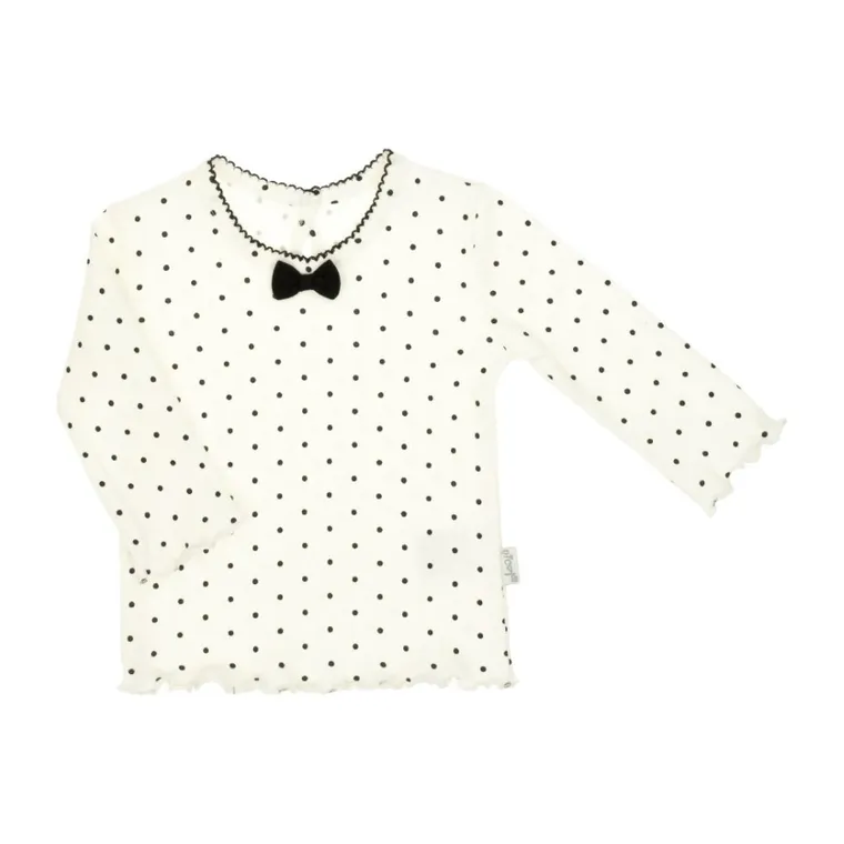 Bluzka dziewczęca z długim rękawem, ecru, Nicol