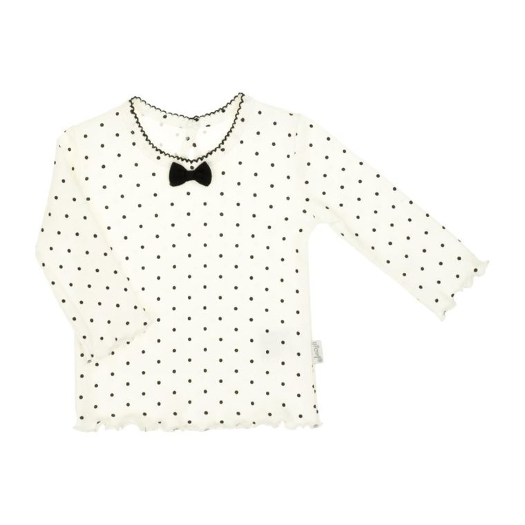 Bluzka dziewczęca z długim rękawem, ecru, Nicol