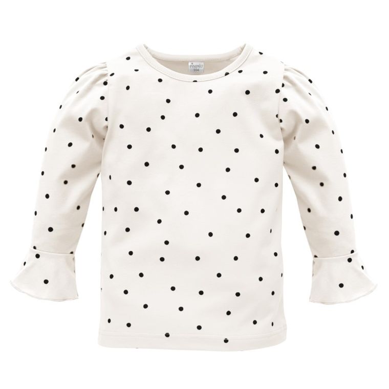 Bluzka dziewczęca z długim rękawem, ecru, Pinokio