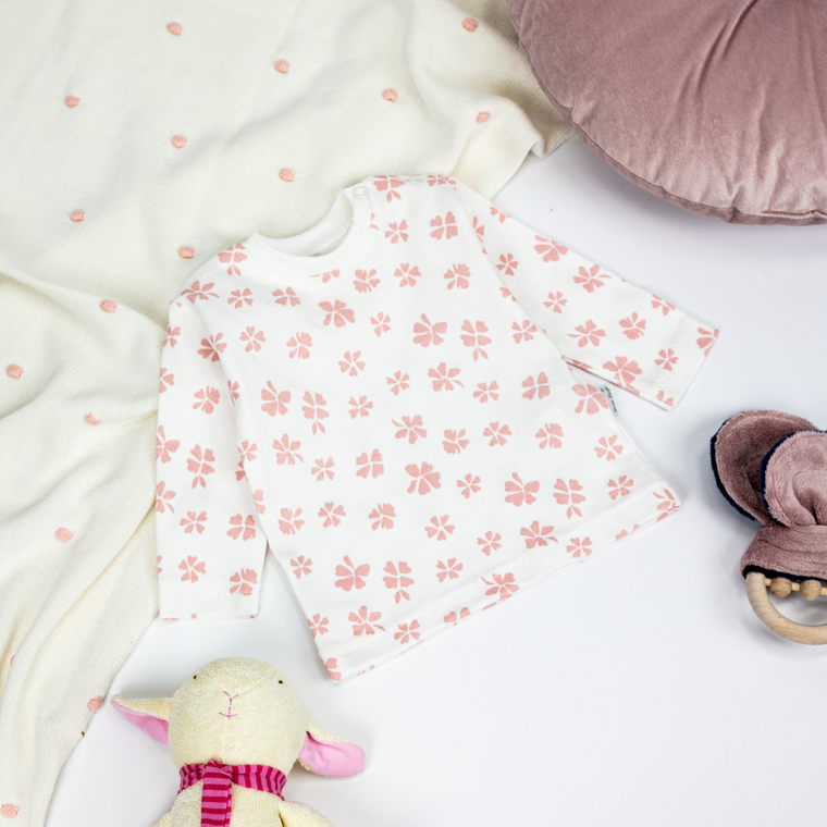 Bluzka dziewczęca z długim rękawem, ecru, Tup Tup