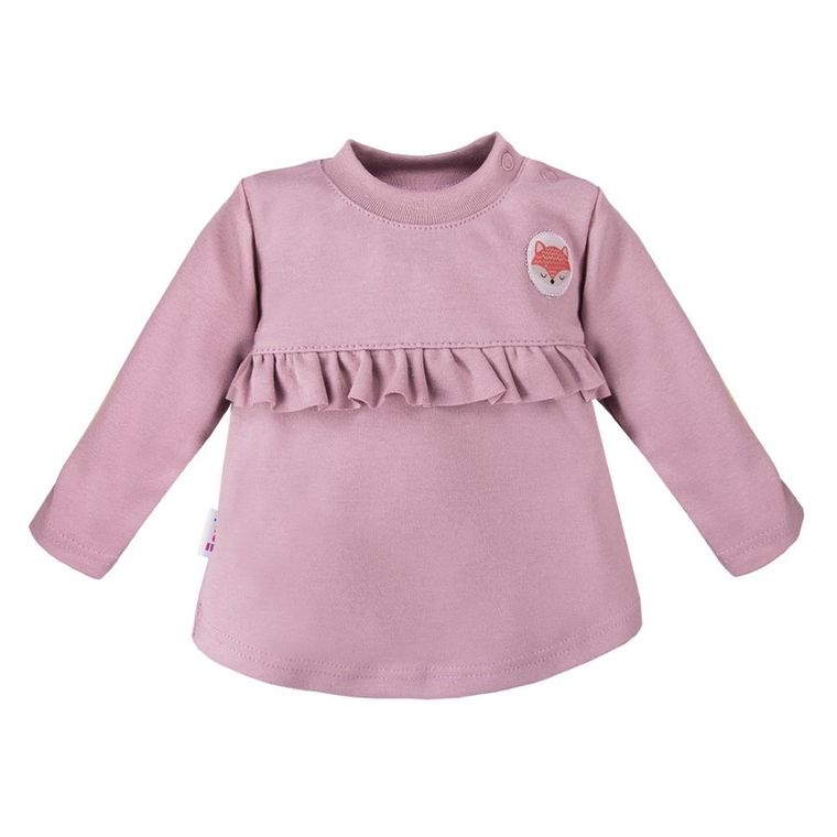 Bluzka dziewczęca z długim rękawem, fioletowa, Eevi