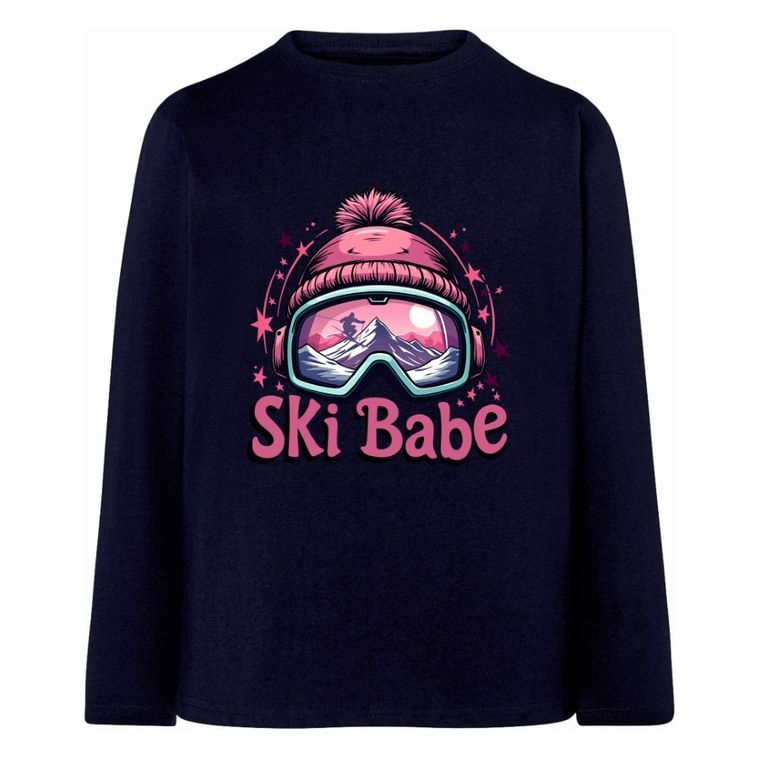 Bluzka dziewczęca z długim rękawem, granatowa, Tup Tup