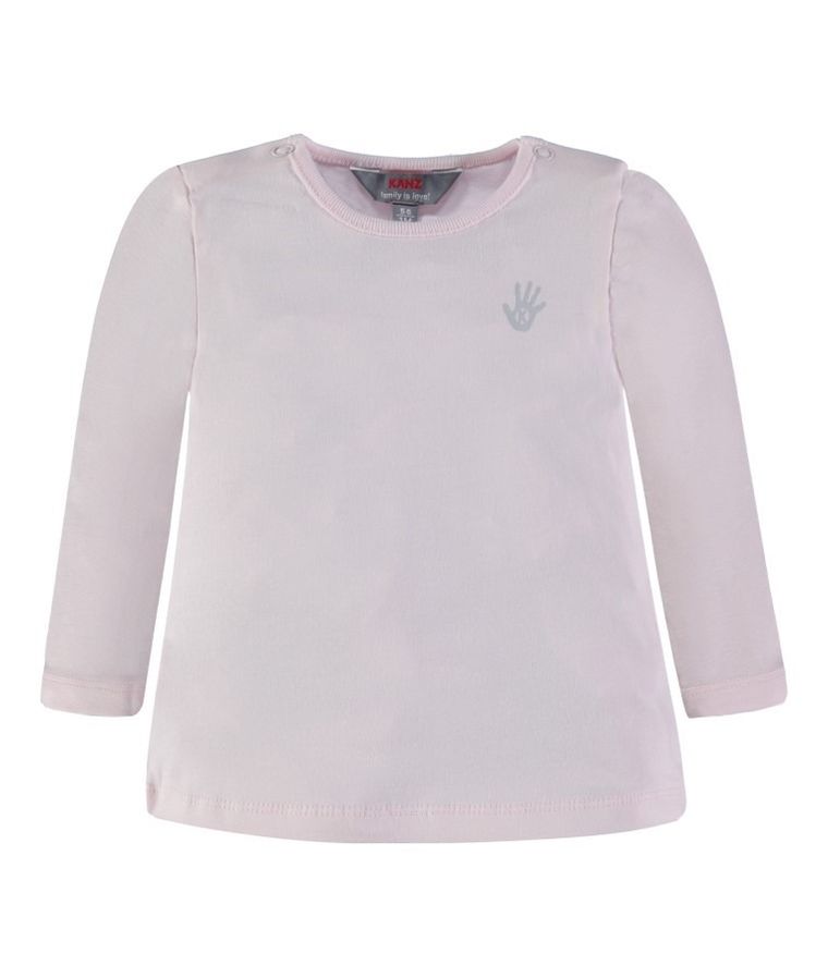 Bluzka dziewczęca z długim rękawem, jasnoróżowa, Kanz