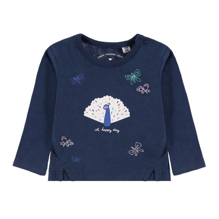 Bluzka dziewczęca z długim rękawem, niebieska, Tom Tailor