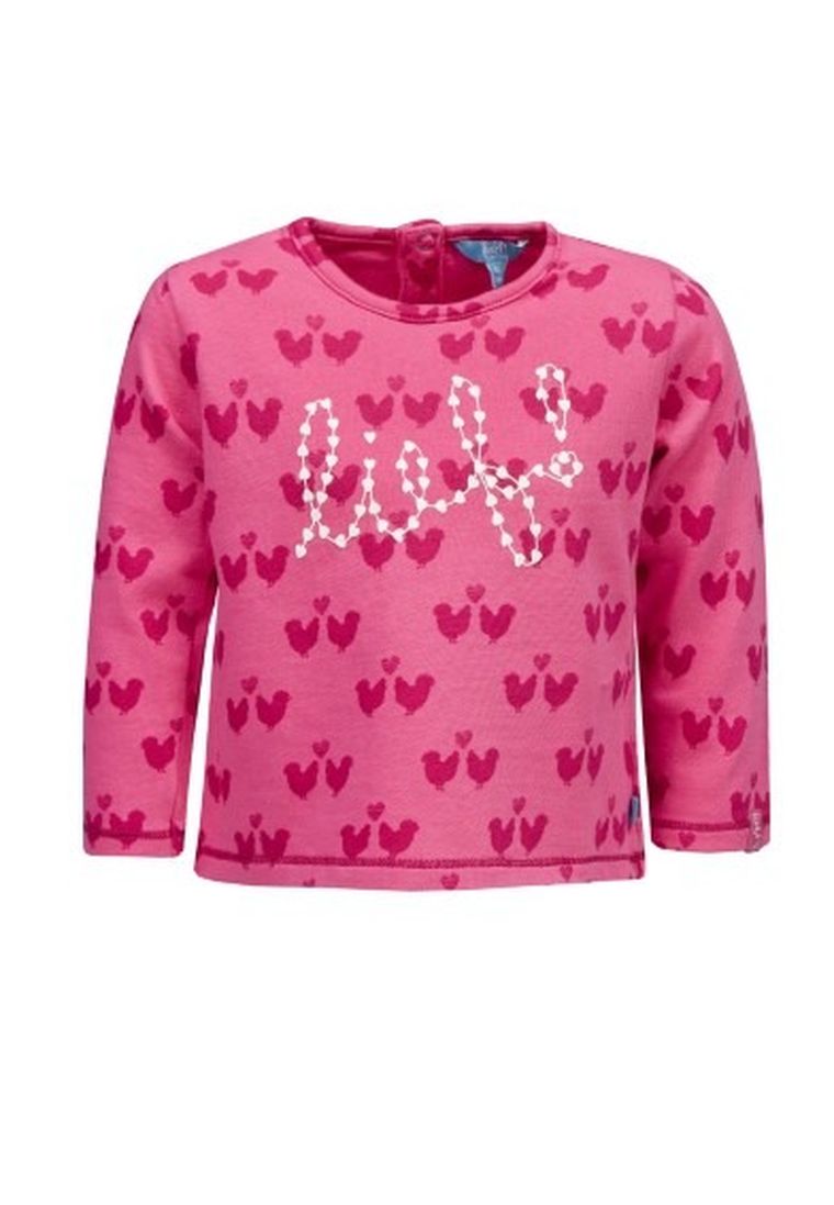 Bluzka dziewczęca z długim rękawem, różowa, Lief