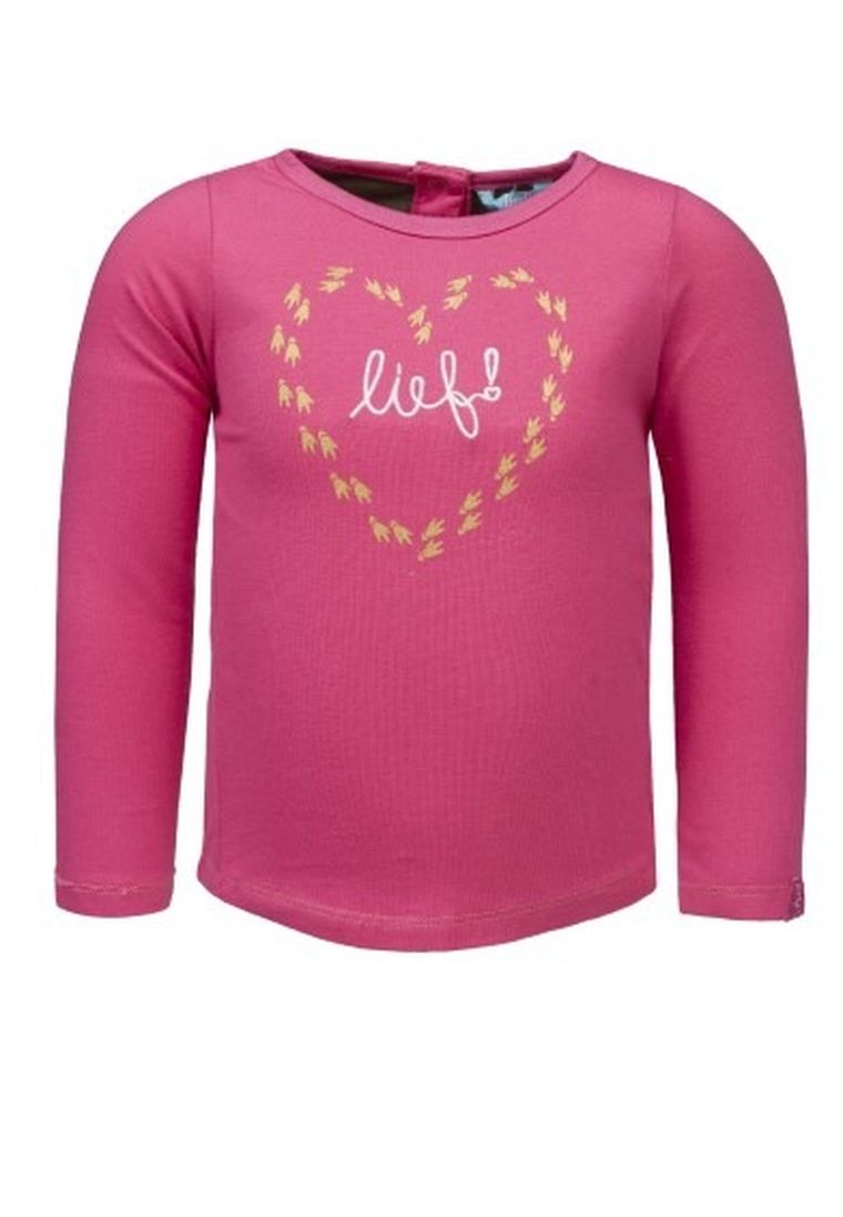 Bluzka dziewczęca z długim rękawem, różowa, Lief