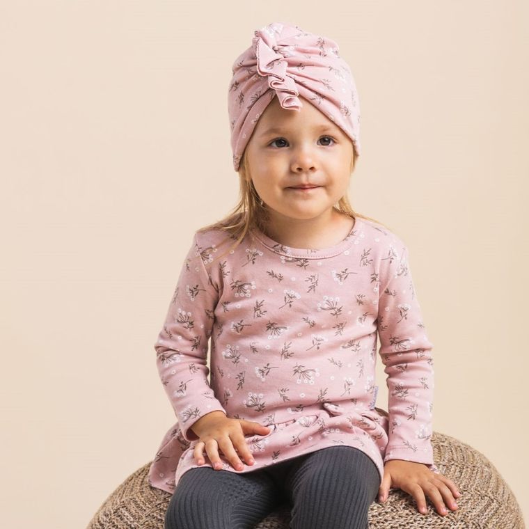 Bluzka dziewczęca z długim rękawem, różowa, Nicol