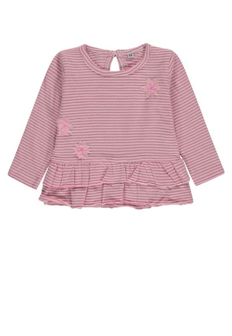 Bluzka dziewczęca z długim rękawem, różowa, Tom Tailor