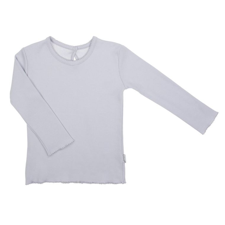 Bluzka dziewczęca z długim rękawem, szara, Nicol