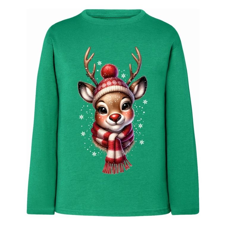 Bluzka dziewczęca z długim rękawem, zielona, Tup Tup