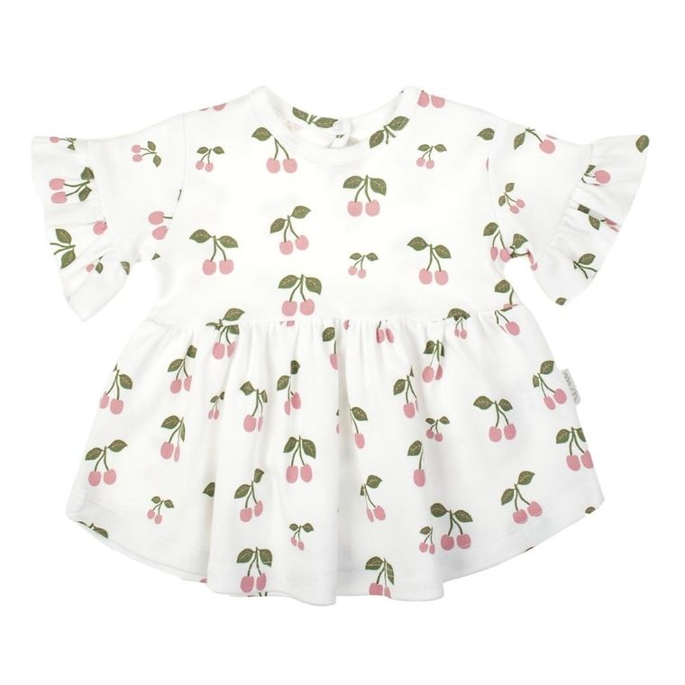 Bluzka dziewczęca z krótkim rękawem, biała, Nicol