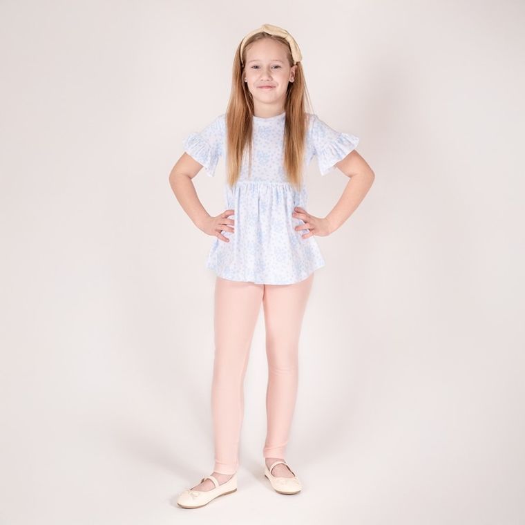 Bluzka dziewczęca z krótkim rękawem, biała, Nicol