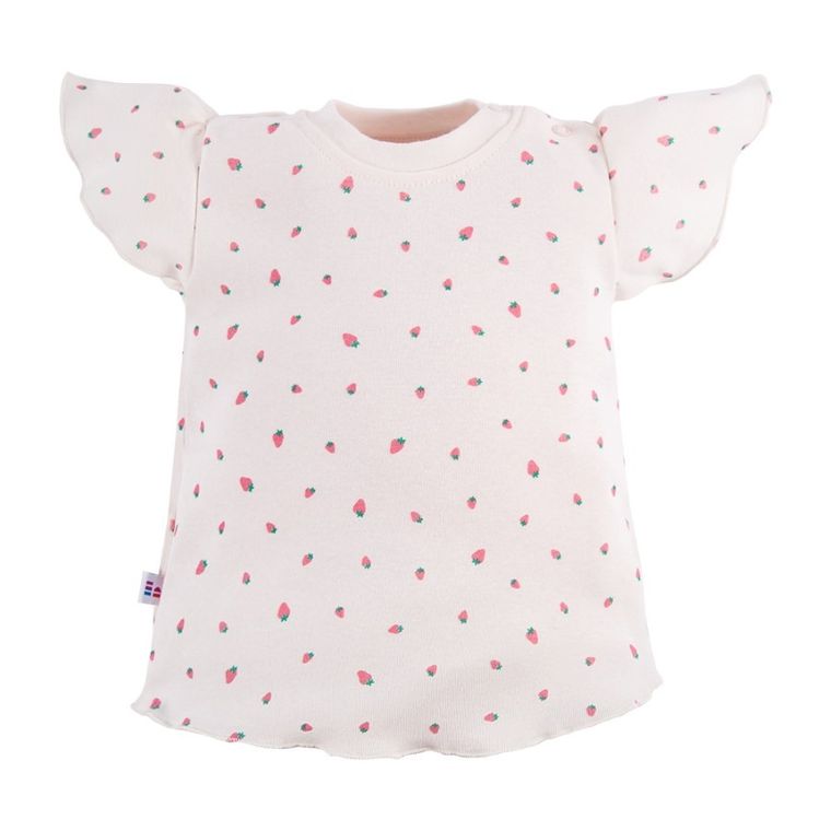 Bluzka dziewczęca z krótkim rękawem, ecru, Eevi