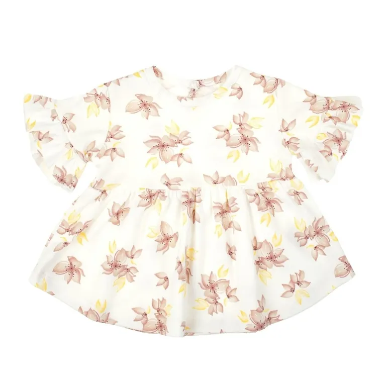 Bluzka dziewczęca z krótkim rękawem, ecru, Nicol