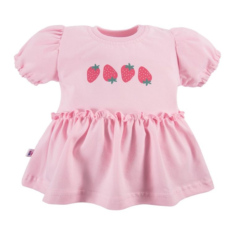 Bluzka dziewczęca z krótkim rękawem, różowa, Eevi