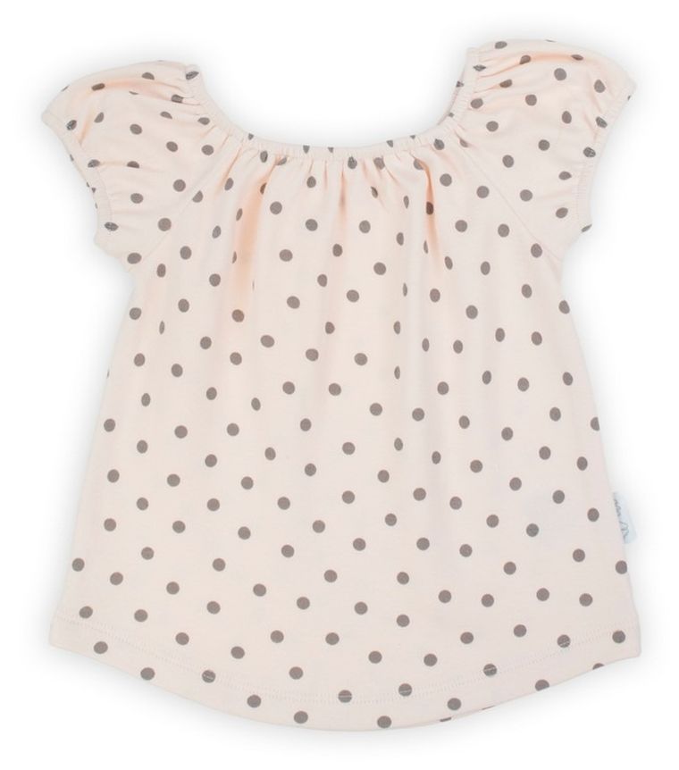 Bluzka dziewczęca z krótkim rękawem, różowa, Nicol