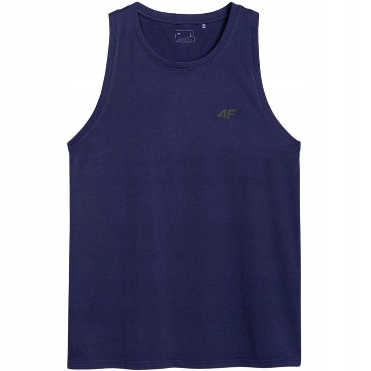 Bluzka męska bez rękawów, granatowa, 4F