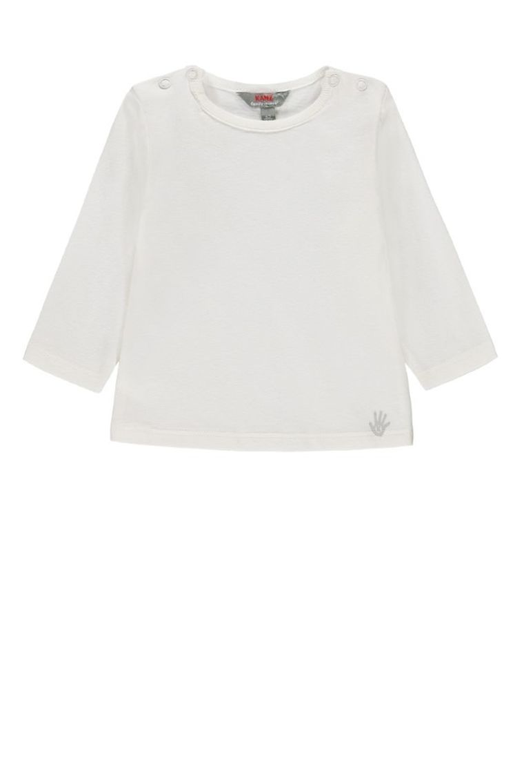 Bluzka niemowlęca z długim rękawem, biała, Kanz