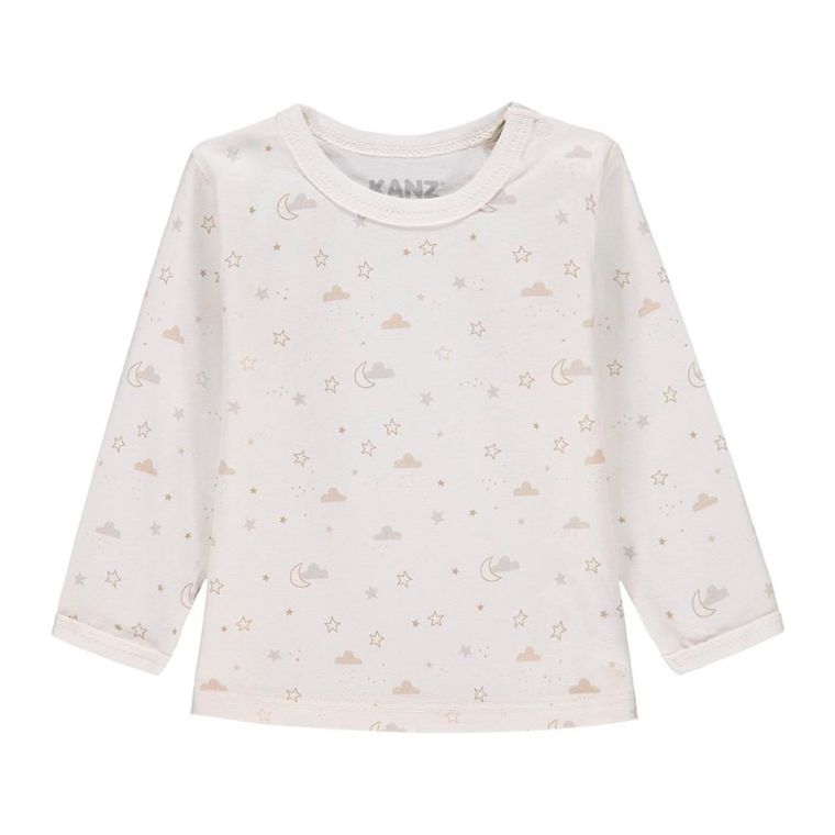 Bluzka niemowlęca z długim rękawem, ecru, Kanz