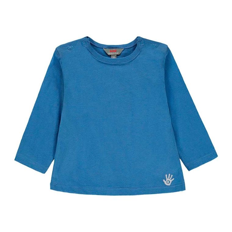 Bluzka niemowlęca z długim rękawem, niebieska, Kanz