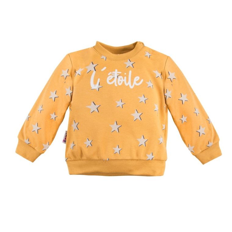 Bluzka niemowlęca z długim rękawem, żółta, Eevi