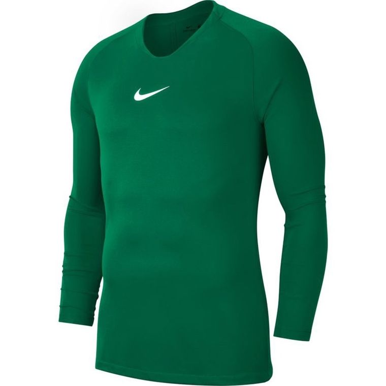Bluzka termoaktywna męska z długim rękawem, zielona, Nike