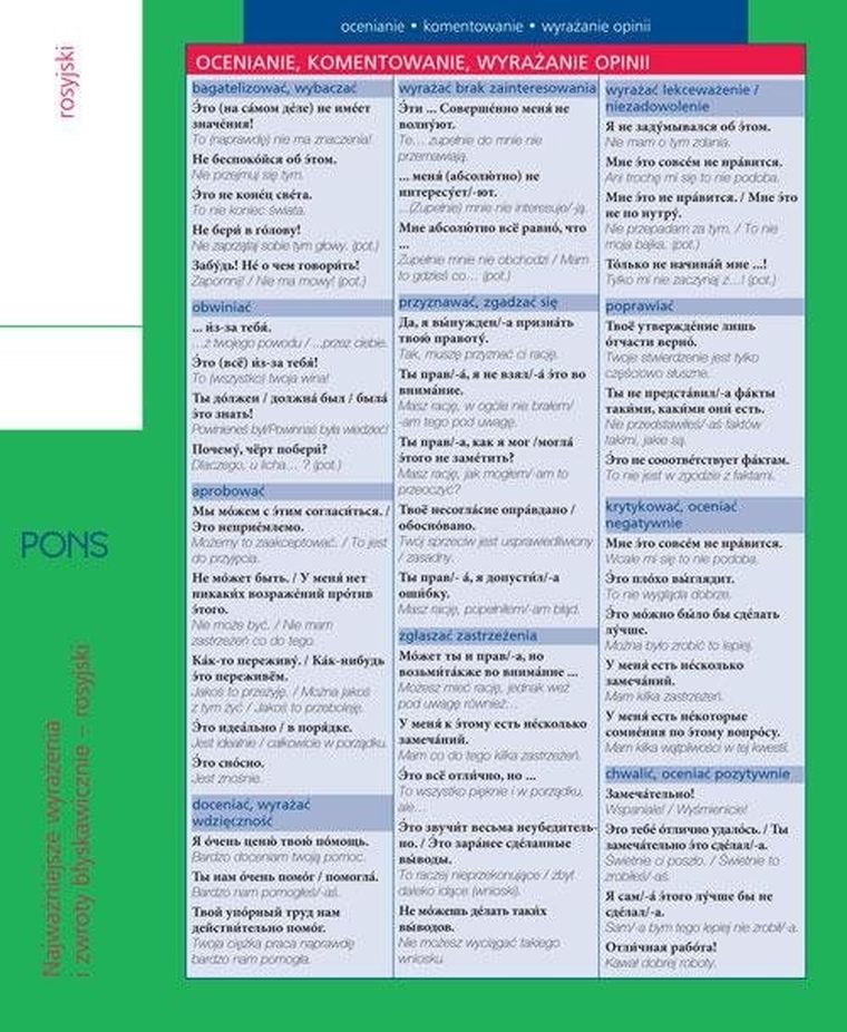 Błyskawicznie zwroty i wyrażenia rosyjskie mini