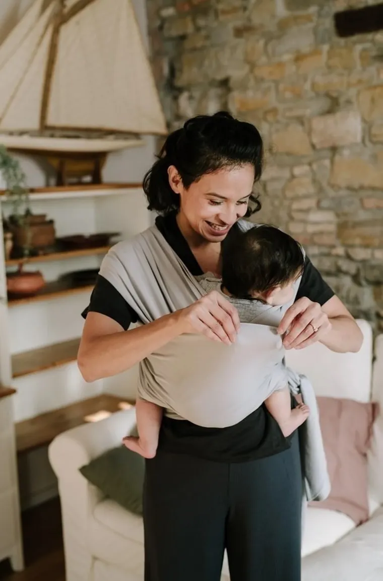 Boba, Wrap, chusta do noszenia dziecka, jasnoszara